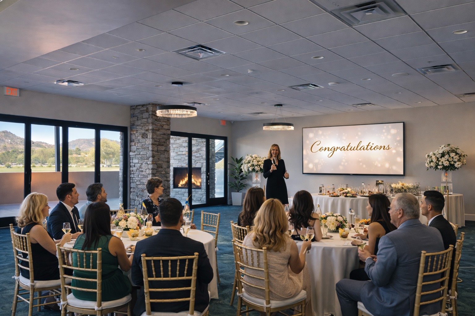 Bride and groom celebrating just married at The View at The 500 Club wedding venue in Phoenix